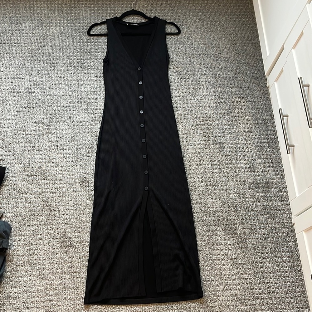 Babaton Ribbed Sleeveless Maxi Dress